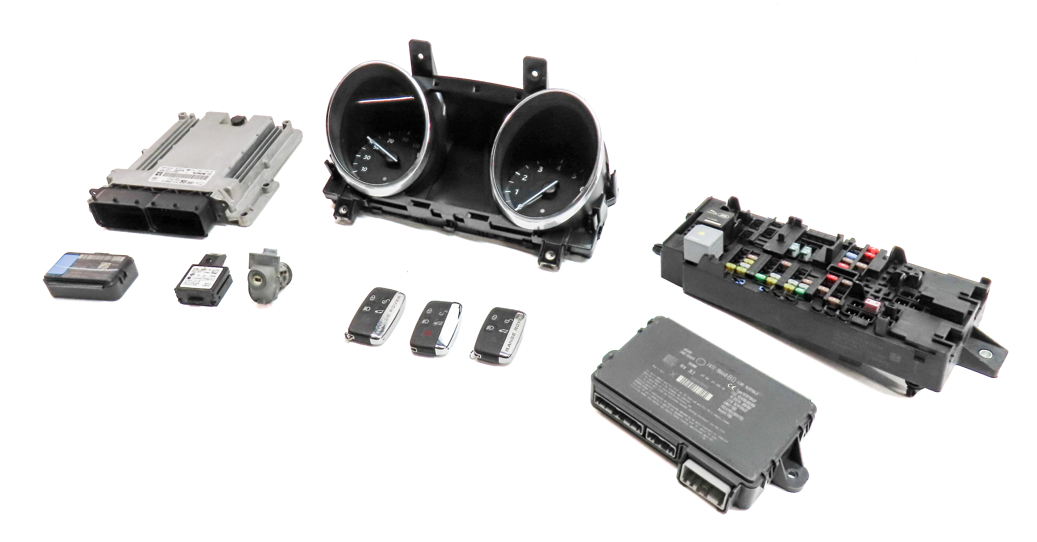 2016 RANGE ROVER SPORT (L494) 3.0L ENGINE ECM BCM IMMOBILIZER MODULE KEY SET — exact item pictured
